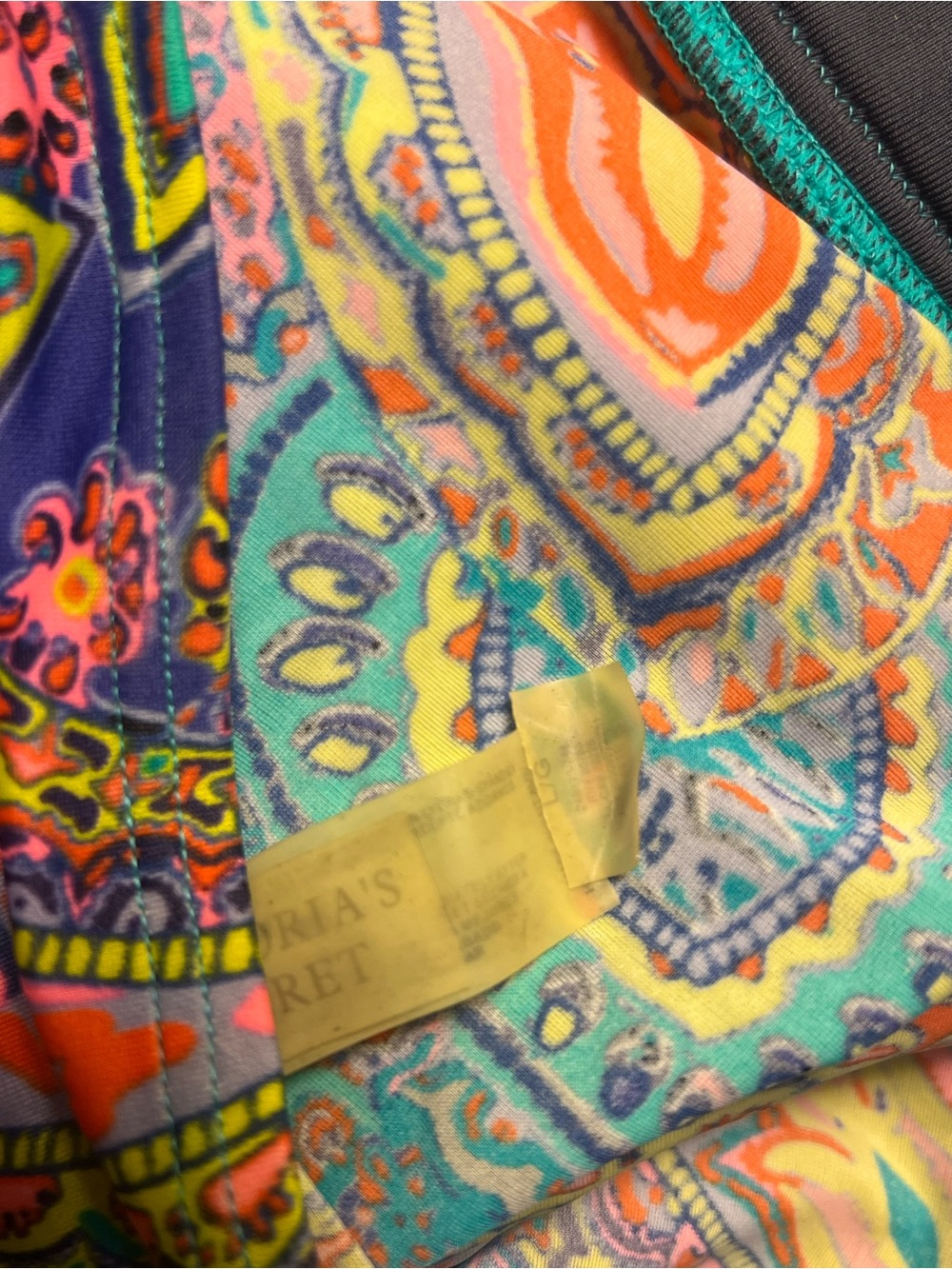 Multi color Paisley Tankini Swimsuit - Picture 2 of 4